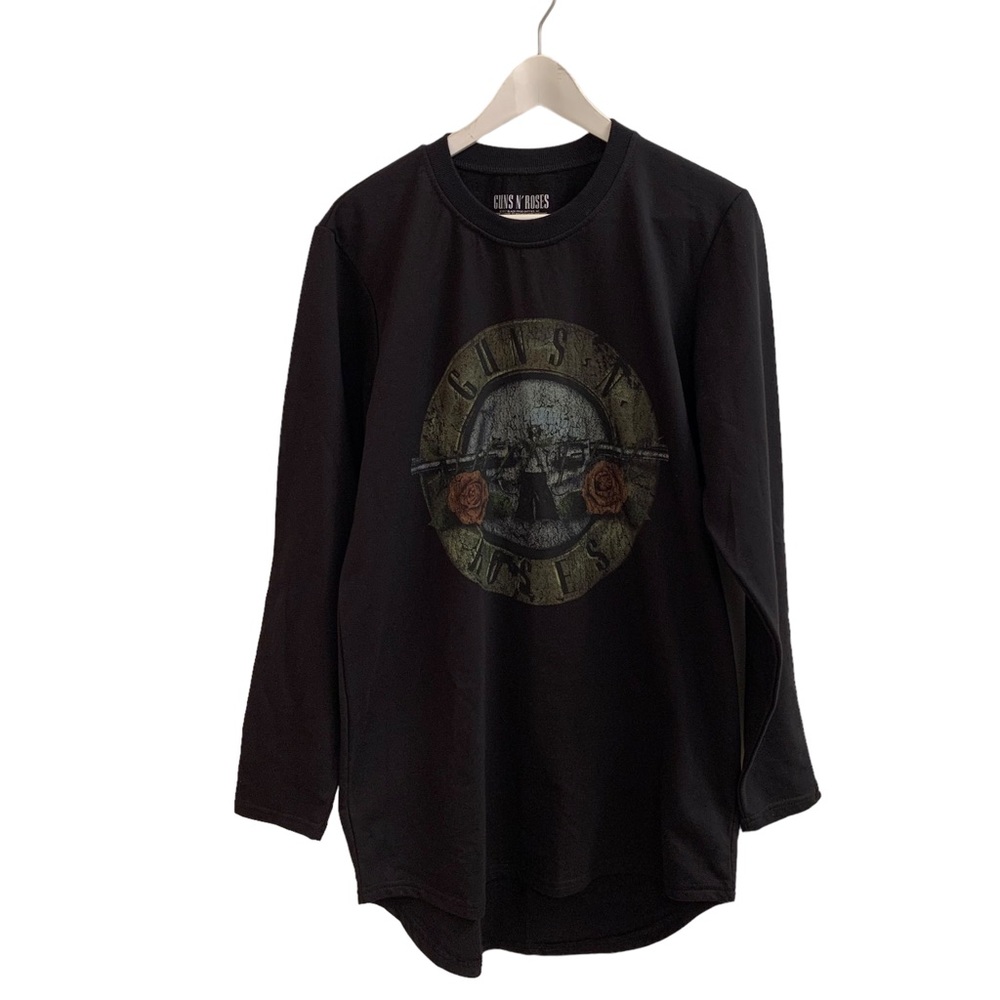 NEW Guns N Roses Black Long Sleeve Graphic T Shirt GNR Crew Neck Sizes S, L, XL